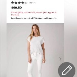 Levi 711 skinny jeans White size 26